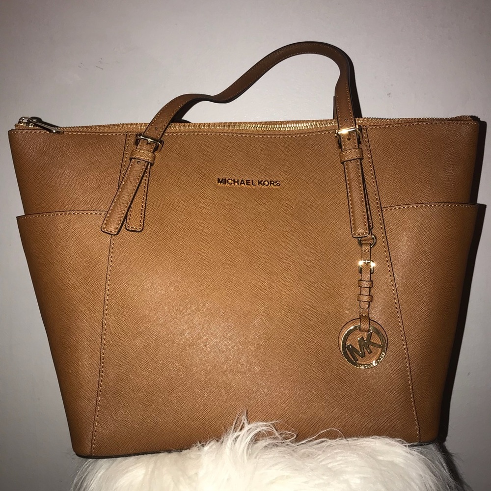 Micheal Kors Jet Set Brown Purse - Picture 1 of 5